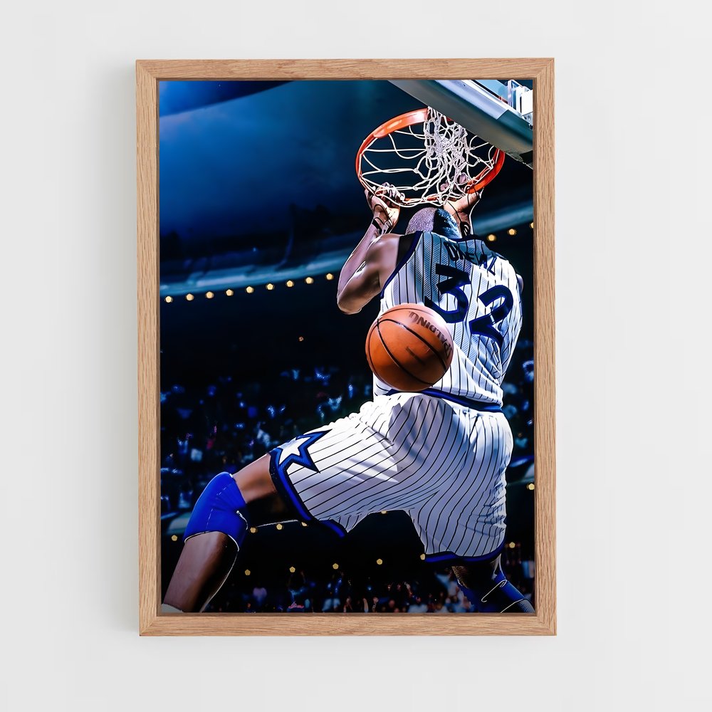 Poster Shaquille dunk – affiche Basketball (vue 4)